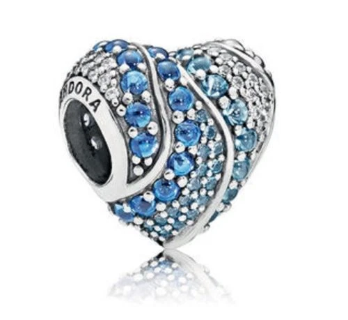 Pandora aqua heart charm cheap