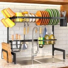 Over The Sink Dish Drainer Drying Rack - Expandable (26.8" to  Assorted Colors 