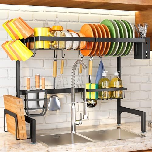 Over The Sink Dish Drainer Drying Rack - Expandable (26.8