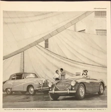1954 Austin Motor Convertible Austin-Healey City Island NY Vintage Print Ad