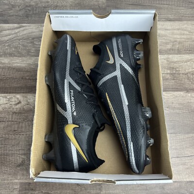 NIKE Phantom GT2 Elite Black Metallic Grey Soccer Cleats CZ9890-007 Mens 13
