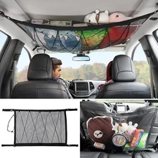 For Ford F150 F250 F350 Cab Ceiling Roof Cargo Net Mesh Double-Layer Storage Bag