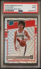 CJ ELLEBY-2020-21 DONRUSS OPTIC FANATICS WAVE PRIZM RATED ROOKIE PSA 9 POP 1!