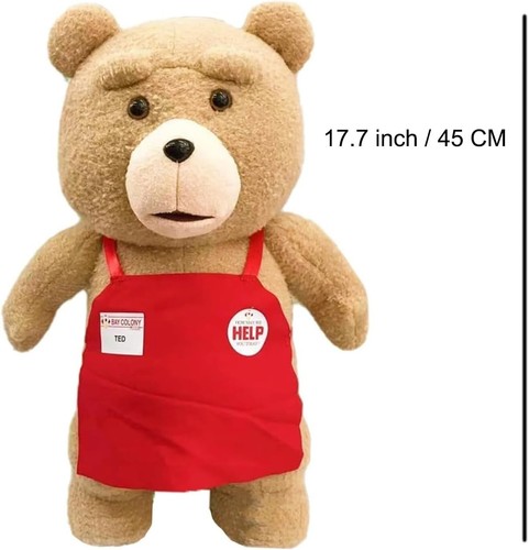 17.7" Ted 2 Movie Teddy Bear w/Apron Plush Soft Stuffed Animals Plush Toy Gift - Picture 2 of 4