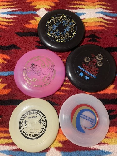 Lot of 5 Used Disc Golf Mixed/vintage Made In The USA/Championship Discs.