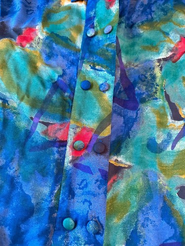 VINTAGE 90er PIERRE LAMONTE ART TO WEAR POLY RAYON BLUSE DAMEN GRÖSSE 14 - Bild 7 von 7