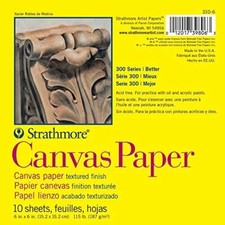 Strathmore 310-6 300 Series Canvas Pad, 6"x6", 10 Sheets