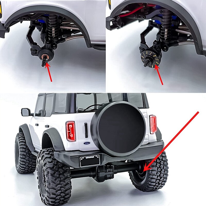 4 Radnabenverlängerungen Aus Messing Für TRX-4M Bronco Defender 1/18