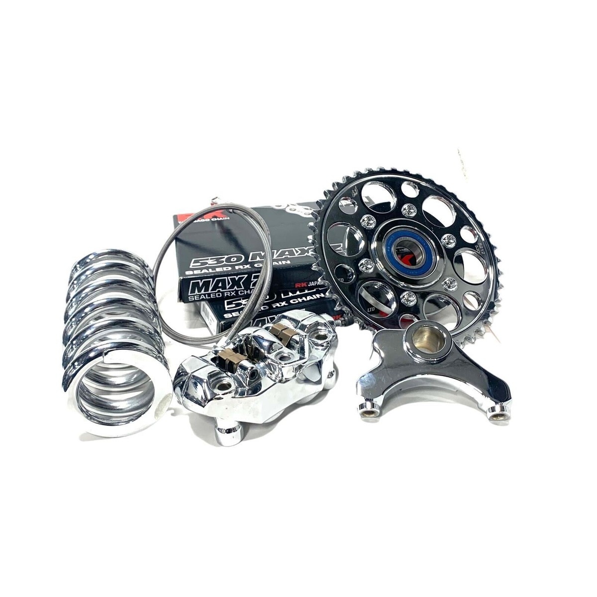 上下セット ZX-14 300 SINGLE SIDE OSD FAT TIRE KIT BLACK TORNADO 12-20