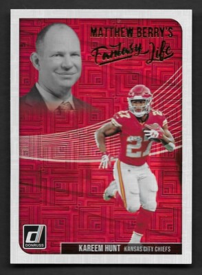 2018 Donruss Matthew Berry's Fantasy Life #10 Kareem Hunt Kansas City Chiefs