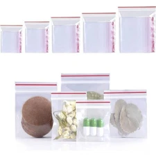 100pcs Clear Plastic Zip Seal Bags Zipper Top Lock Reclosable Baggies Jewelry