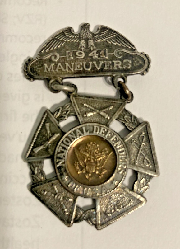 Vintage 1941 U.S.A.  Military Maneuvers metal