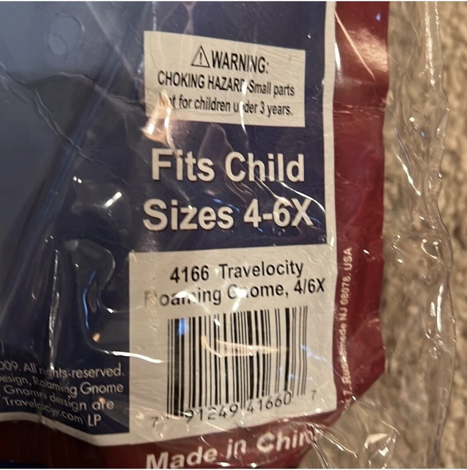 Disfraz de gnomo de jardín itinerante Travelocity para niño talla 4-6X Foto 2 de 2