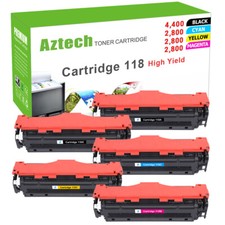 5PK Color Canon 118 Toner Set for ImageClass MF724cdw MF726cdw MF729Cdw MF729cx