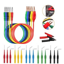 22Pcs Automotive Back Probe Kit Multimeter Test Leads Alligator Clips Wire Tool