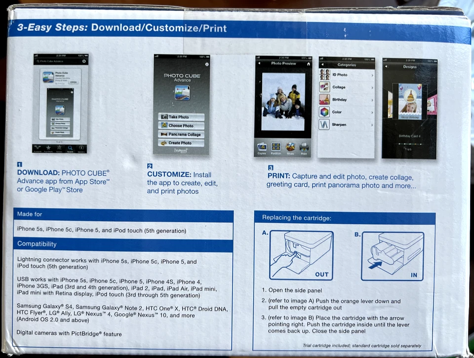 VUPOINT PHOTOCUBE COMPACT PHOTO PRINTER - Image 3 of 4