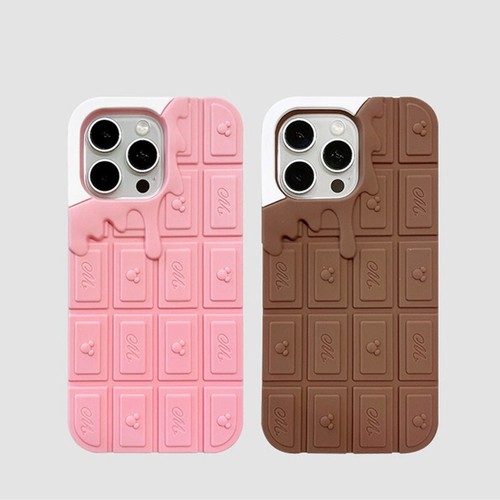 3D Melted Chocolate Phone Case Candy Design Shockproof Cover For iPhone Samsung - Picture 1 of 13