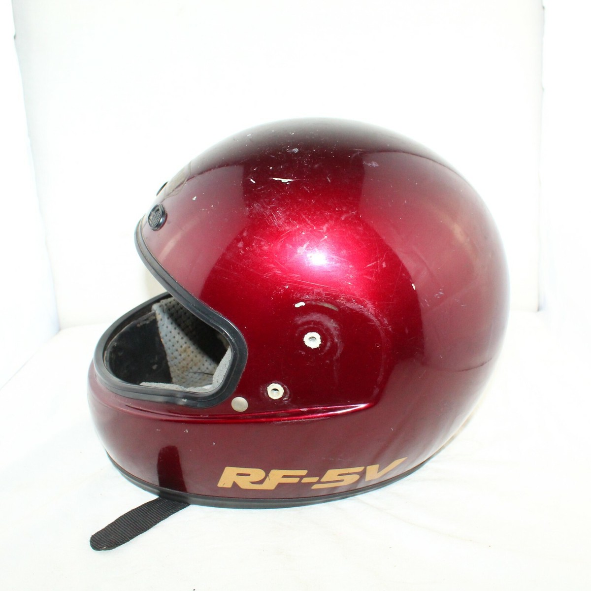SHOEI NRV SPA ヘルメット ヴィンテージ SNELL Lサイズ SHOEI RF-5V mens maroon snell & dot approved open face motorcycle