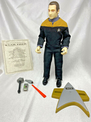 Vintage Android Roboter Droide Cyborg Alien Sci-Fi Gold Schwarz Stoff Gelenkpuppe
