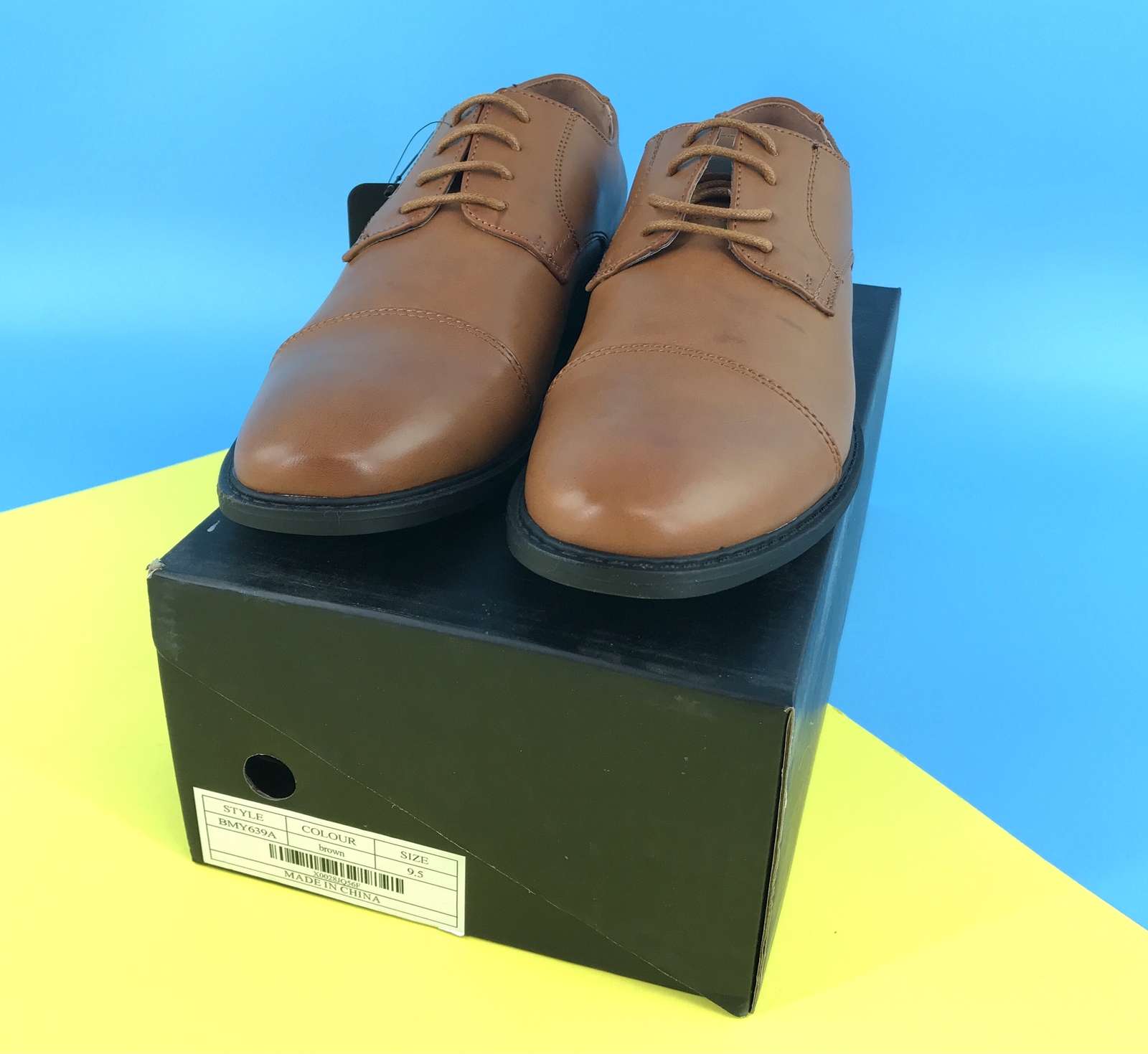Vostey Men's Casual oXFORD Dress Shoes Size 9.5, Brown Style BMY639A 2658 eBay
