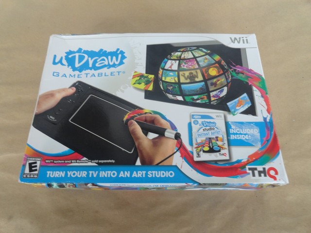uDraw Game tablet with uDraw Studio Instant Artist Black Nintendo Wii new