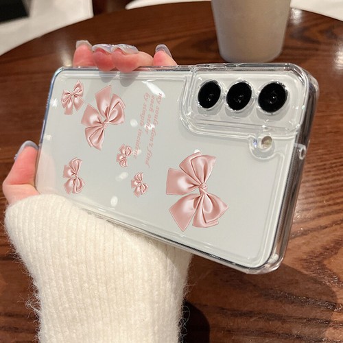 BOW KNOT Clear Phone Case For Samsung S25 Ultra S24 FE S23 A15 A16 A56 A55 Cover - Picture 25 of 25