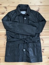 Oasis Belted Leather Jacket - Size M