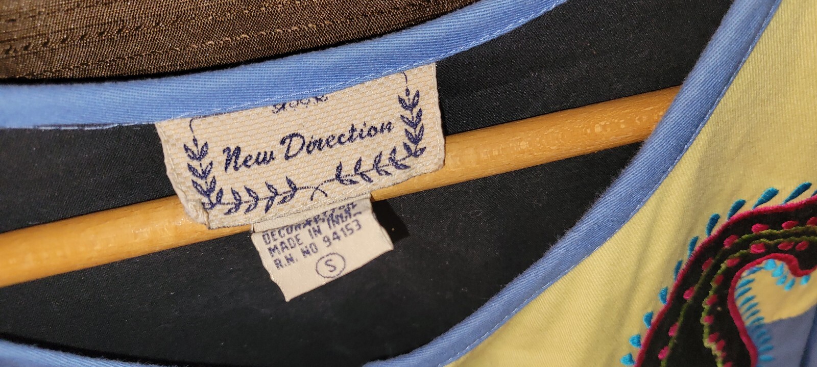 VTG New Direction SZ SMALL Patchwork Embroidered … - image 5