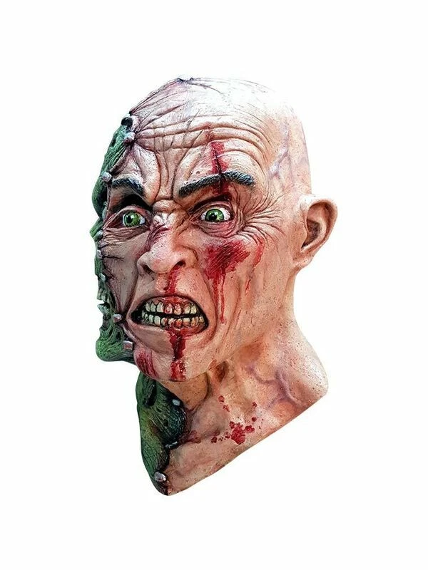 Two Faced Transformation Ghoulish DELUXE ADULT LATEX SIAMESE NIGHTMARE MASK - Image 3 of 3