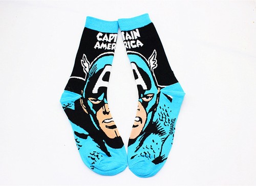 Męskie damskie bawełniane skarpetki śmieszne superbohater Avengers kreskówka casual sukienka skarpetki - Zdjęcie 16 z 41