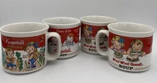 Campbell Soup Bowl Mug Cup  1998 Campbell Soup Co Collectible Vintage Set Of 4