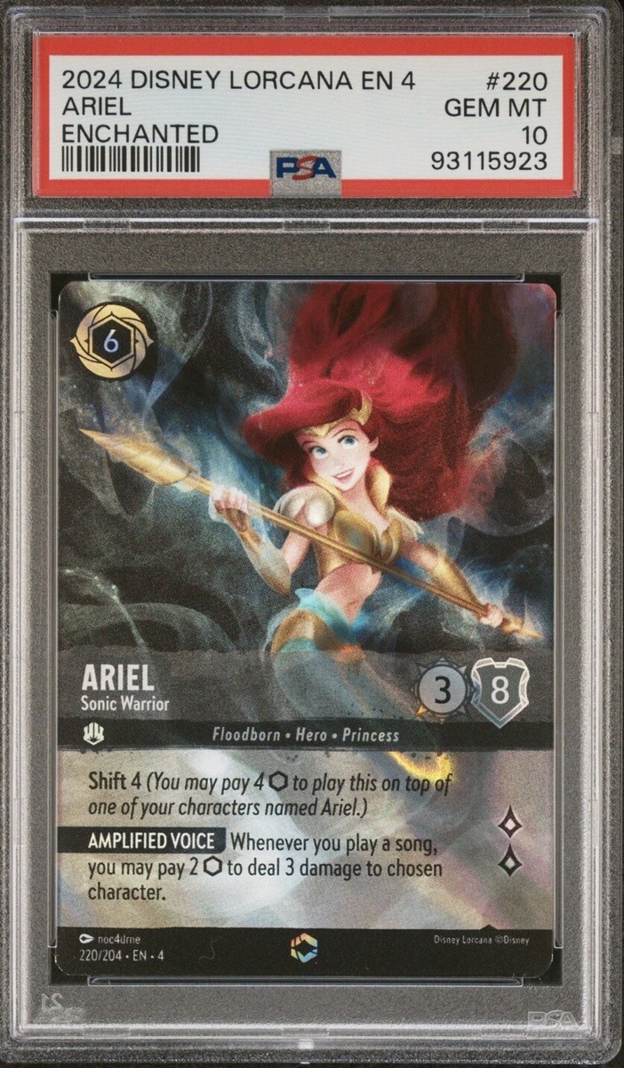 Disney Lorcana Ursula's Return Ariel Enchanted Sonic Warrior 220