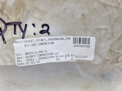Quincy 140509G300 Gasket S-300P Qsi-500 Compressor | eBay