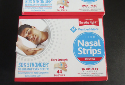 Extra Strength Nasal Strips, Tan - 44 Count - 2 BOXES