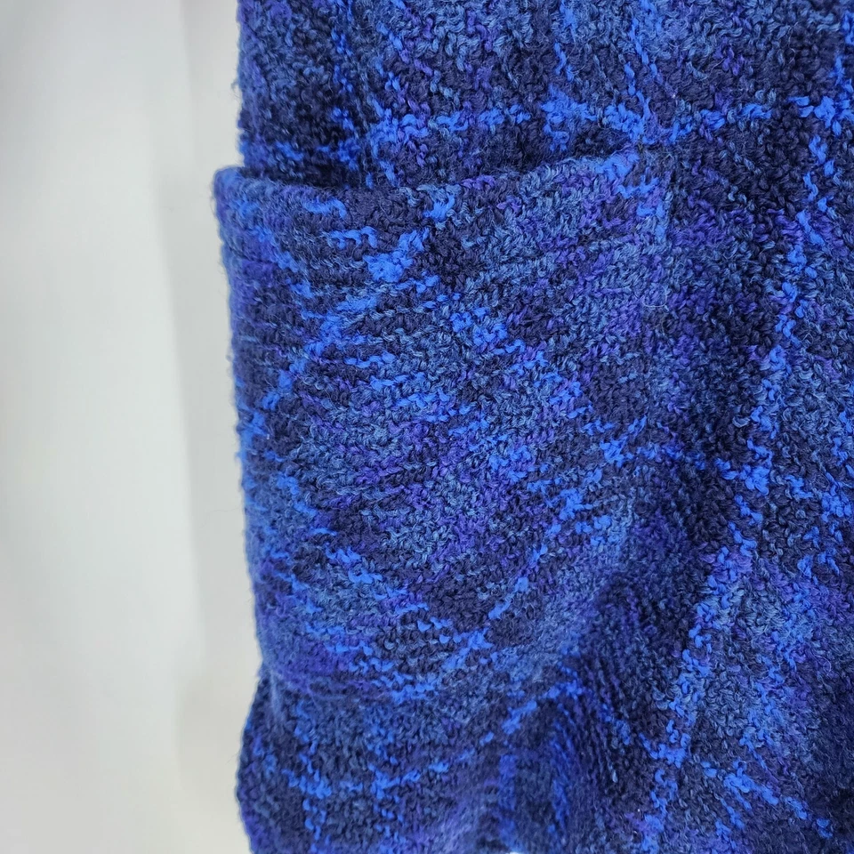 Boyne Valley Weavers Cardigan Women's Coatigan Size S Wool Blend Plaid Ireland - Image 4 of 4