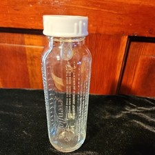 Single Evenflo Glass Baby Bottle - 8oz Made in Mexico Includes 1 Nipple Vintage