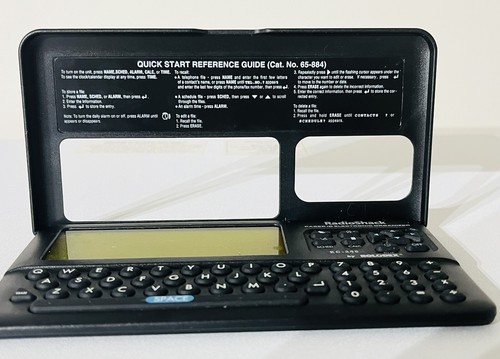 Rare Vintage RadioShack 12K Electronic Organizer 65-884A Black Flip Phone Data - 第 8/8 張圖片
