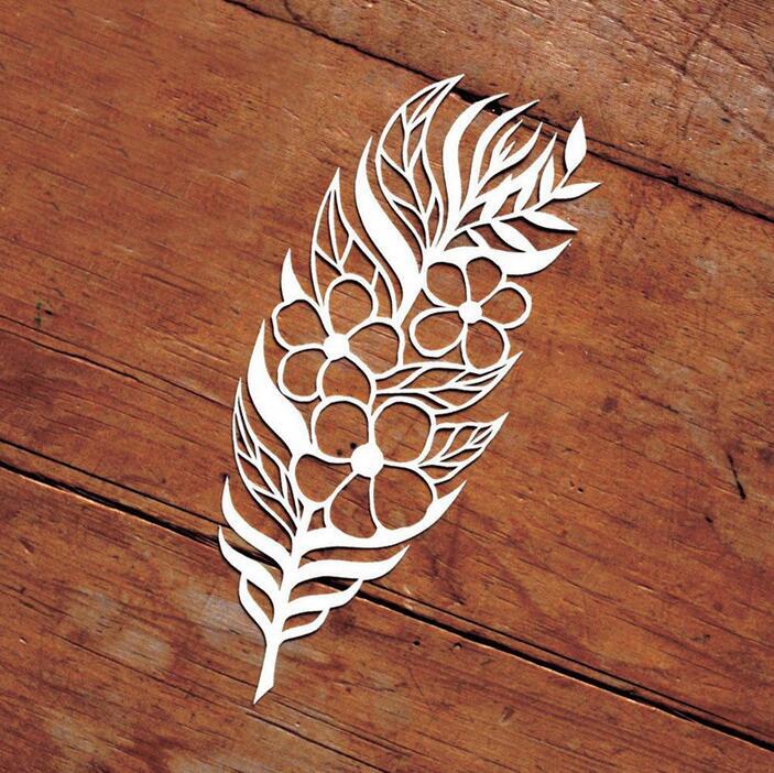 Feather Metal Cutting Dies Blade Punch Stencil Scrapbooking Making DIY Embossing