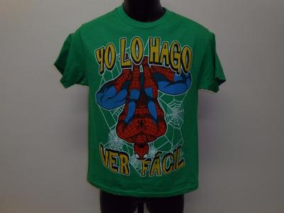 NEW ''YO LO HAGO VER FACIL SPIDERMAN  YOUTH (14/16) LARGE L SHIRT MARVEL 70LR