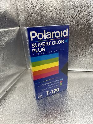 Polaroid Supercolor Plus Video Cassette Tape VHS T-120 Blank VHS NEW SEALED!
