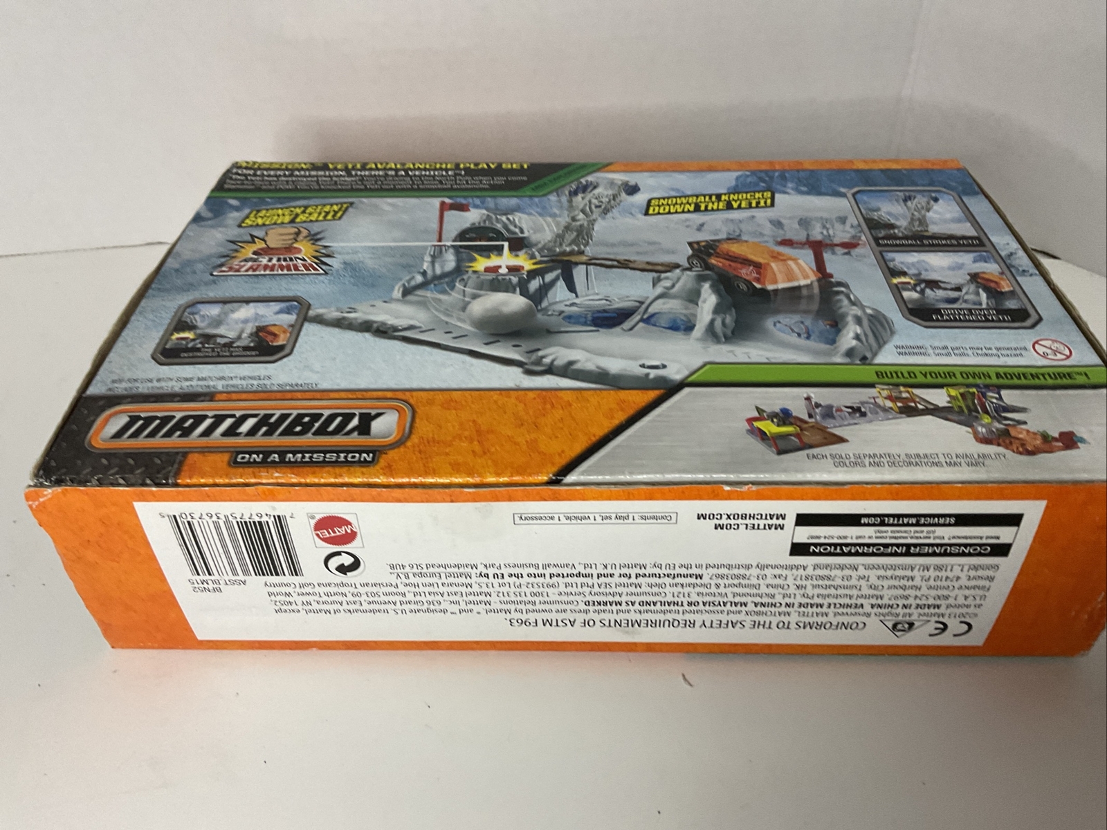 Matchbox 2014 Playset "On A Mission" MISSION Yeti Avalanche New