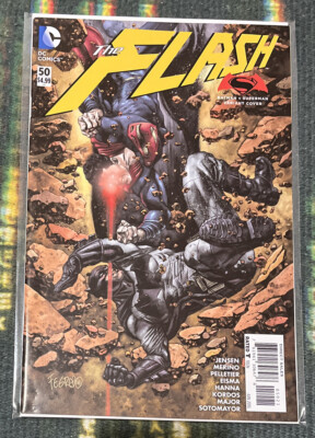 The Flash #50 Batman Vs Superman Variant New 52 DC Comics 2016 Sent In CB Mailer