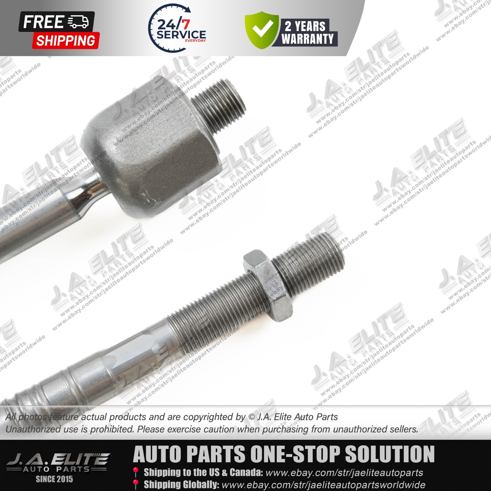 2pcs Left Right Inner Tie Rod Ball Joint fit Maserati Levante (2019+) 673007164