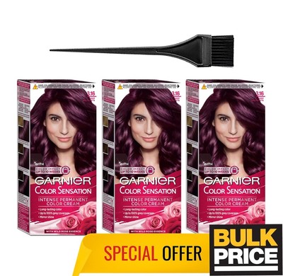 Garnier Farbe Sensation Haarfarbe 3.16 Tief Amethyst 3-pack