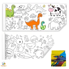 Coloring Paper Roll for Kids 118x11.8 Sticky Drawing Paper Roll Out for Boys
