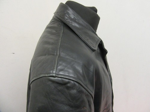 VINTAGE HUGO BOSS LEATHER TRENCH COAT JACKET SIZE UKM - Picture 9 of 23