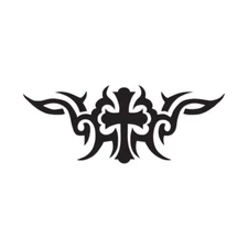 Tribal Cross - Vinyl Decal Sticker - Multiple Colors & Sizes - ebn3160