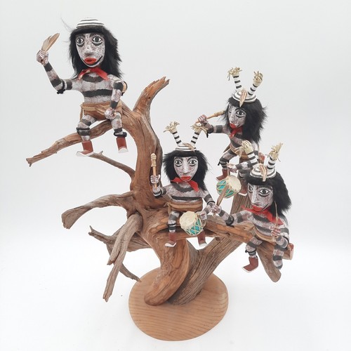 Vintage 16" Navajo Kachina Clown Tree from Famed Artist, Donald Benally
