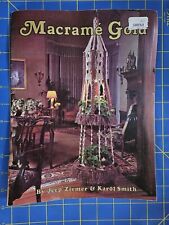 1977 MCM MACRAME GOLD Pattern Book Owl Purse Sweater Plant Hanger  More Ziemer