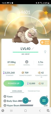  PVP BEASTS!  LVL40 SLAKING + 4600CP + 2ND MOVE!!!  - PKMN GO - NO REGISTER